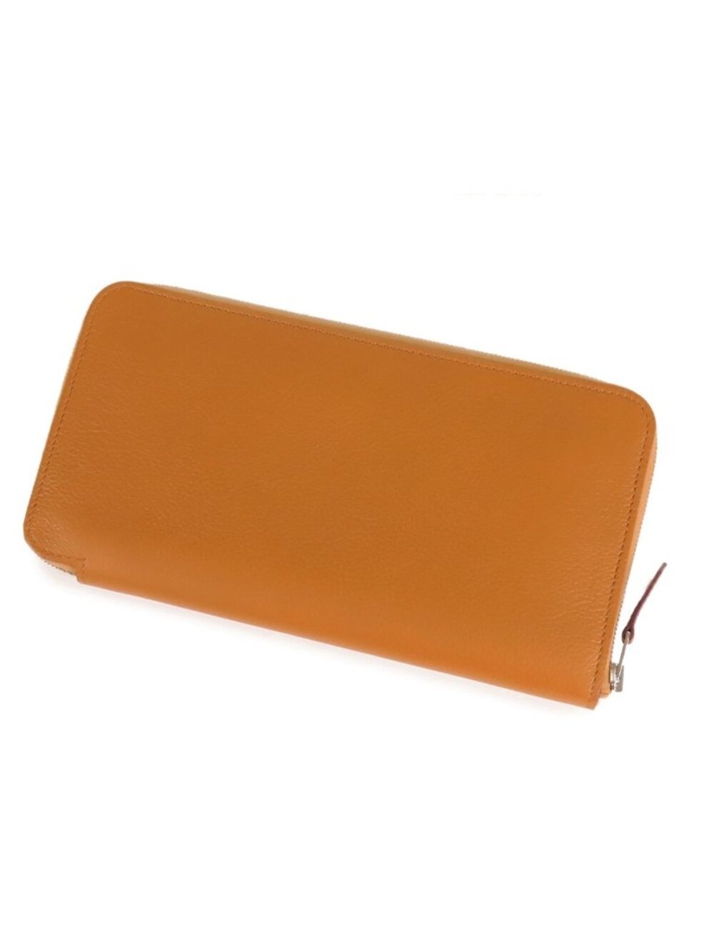 Hermes Azap Long Silk'in Sesame Silver Evercolor Electric Wallet